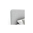 thumbnail image 5 of Modern Platform Bed - Grey Linen Headboard & Faux Leather Footboard - Metal Leg Bed Frame - 74" Wide, 5 of 10
