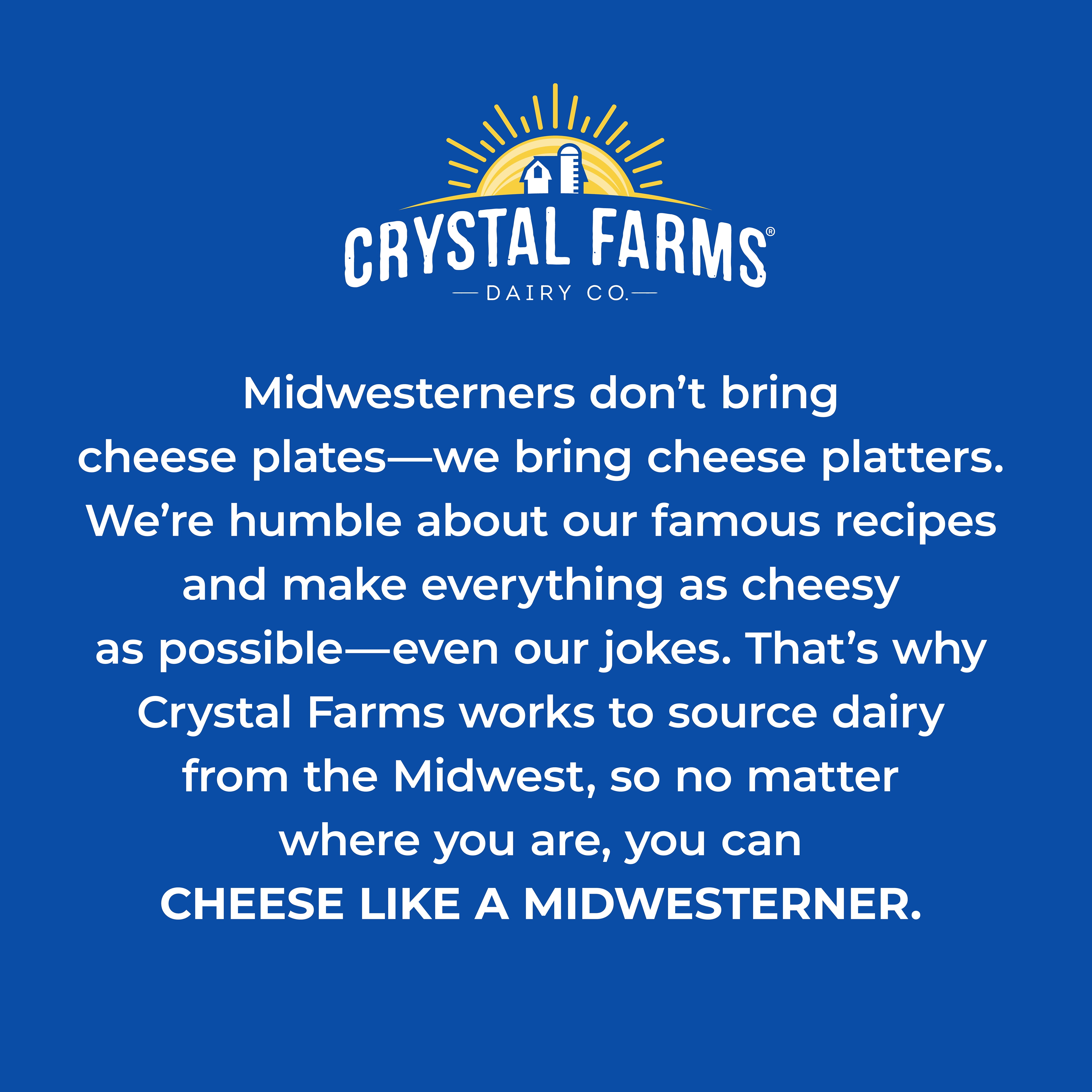 Crystal Farms Sharp Cheddar Cheese Block, 8 oz., Refrigerated, Plastic pack