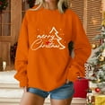 thumbnail image 5 of biudgviw Merry Christmas Sweatshirt for Women Fall Soft Fleece Long Sleeve Pullover Shirts Trendy Crewneck Graphic Oversized Tops, 5 of 5