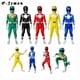 thumbnail image 2 of P-jsmen disfraz de fantasía Power Samurai Rangers para adultos y niños, mono de máscara de superhéroe Morpher Mighty Morphin, traje de Halloween, 2 of 3