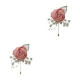 thumbnail image 3 of Transemion Cloth Beautiful Vintage Corsage Weddings And Romantic Events Wedding Brooch For Men And Woman peach powder 2Set, 3 of 6