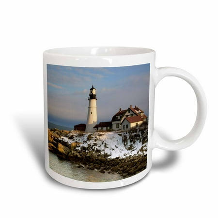 Casco Bay Portland Maine - 3dRose Portland Head, Cape Elizabeth, Casco Bay, Gulf of Maine, Maine, USA - Ceramic Mug, 11-ounce