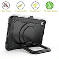 thumbnail image 4 of Allytech Case Fits for iPad Mini 6 8.3" 2021, iPad Mini 6th Gen Case for Kids, Hard PC + TPU Hybrid Shockproof 360 Rotatable Grip Handle Foldable Stand Shoulder Strap Cover with Pen Holder, Black, 4 of 9
