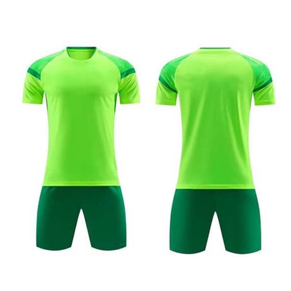 Atogsazn Kids Boys Summer Jogger Set Children Jersey Short Sleeve Shirts Shorts Outfit Training Tee Tops Green 2XS Fashion