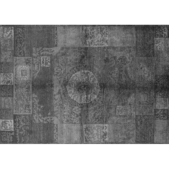 Ahgly Company Indoor Rectangle Oriental Gray Industrial Area Rugs, 2' x 4'
