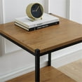 thumbnail image 3 of Eden Home Wood & Metal Frame End Table with Storage Shelf in Oak Brown, 3 of 6