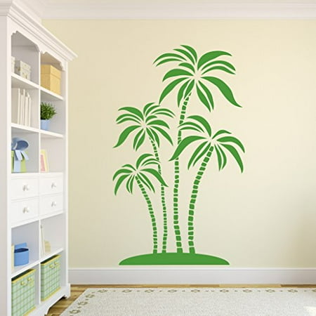 Abstract Palms Wall Decal Wall Sticker Vinyl Wall Art Home Decor Wall Mural SA3063 23in x 39in Hazelnut