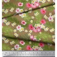 thumbnail image 2 of Soimoi Polyester Crepe Fabric Leaves & Floral Artistic Print Fabric by The Yard 52 Inch Wide, 2 of 3