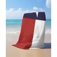 thumbnail image 4 of Blue Red White Texas Flag with Star,Beach Towels Oversized Super Absorbent,Minimalistic Geometric Stripe Lightweight Bath Towel Quick Dry Sets For Bathroom/Pool/Rv Camping/Beach Play/Gym Room 30"x60", 4 of 8