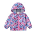 thumbnail image 2 of HVOBTTY Fall Unisex Toddler's Jacket Zip Up Wind Hooded Softshell Jacket All Over Print with Side Pockets Coat for 1-9 Years, 2 of 4
