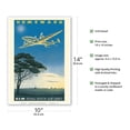 thumbnail image 2 of Homeward to Netherlands - KLM Royal Dutch Airlines- Lockheed Constellation - Vintage Airline Travel Poster by Paul C. Erkelens c.1944 - Master Art Print 10in x 14in, 2 of 4
