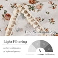 thumbnail image 4 of NICETOWN Floral Kitchen Curtains for Windows, Rose Pattern Printed Linen Curtains with Tassels, Country Linen Light Filtering Small Curtains for Living Room Laundry, 26"x36", Yellow, 2 Panels, 4 of 6