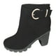 thumbnail image 1 of NECHOLOGY Botas Mujer Adulto Femenino Zapatos Botines mujer Botines de moda para mujer Botas con cremallera de tacón grueso Botas casuales grandes (Black, 8.5), 1 of 4
