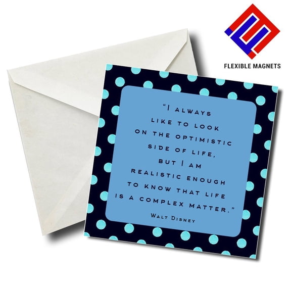 I Always Like to Look...Walt Disney Inspirational Quote Magnet for refrigerator. Great Gift! By Flexible Magnets