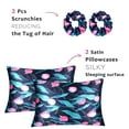 thumbnail image 2 of YANIBEST Satin Pillowcase for Hair and Skin Care 2 Pack Silk Pillowcase with Satin Scrunchies Standard Size Pillow Cases Set of 2 -Satin Cooling Pillow Covers with Hidden Zipper Floral Print, 2 of 5