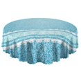 thumbnail image 5 of 60 Inch Round Lace Tablecloth Water Resistant Washable, Denim Jean Cowboy Style, 5 of 5