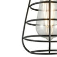 thumbnail image 4 of Westinghouse Westinghouse Lighting 6130700 Bandera Vintage-Style 5 Inch, One Light Semi-Flush Mount Ceiling Fixture, Matte Black Finish, Cage Shade, 4 of 5