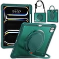 thumbnail image 2 of XYX For iPad Pro 13 inch Case (2025 M5/2024 M4), 360 Rotating Hand Grip, Shoulder Strap, Heavy Duty Drop Protection, Green, 2 of 7
