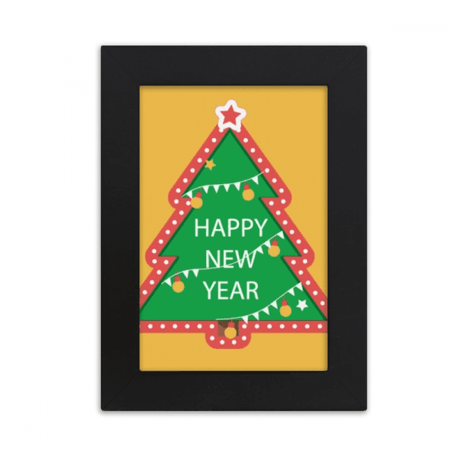 Merry mas Tree Cartoon Portrait Desktop Photo Frame Picture Display Art Painting Exhibit