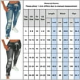 thumbnail image 2 of KVMeteor Women's Mid Rise Waisted Distressed Ripped Jeans Skinny Destroyed Denim Jogger Pants, 2 of 2
