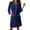 Blue, variant on Women's Lightweight 3/4 Sleeve Robe Knee Length Kimono Bathrobe Spa Robe For Women