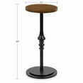 thumbnail image 3 of Kate and Laurel Stratton Rustic Round Pedestal Table, 12 x 12 x 26, Caramel And Black, 3 of 6