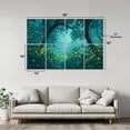 thumbnail image 2 of 8 Pack Art Acoustic Panels Sound Absorbing Fireflies night forest Rainforest Woodland Decorative Soundproof Wall Panels Self Adhesive for Nursery Game Room Bedroom 48"x32", 2 of 7