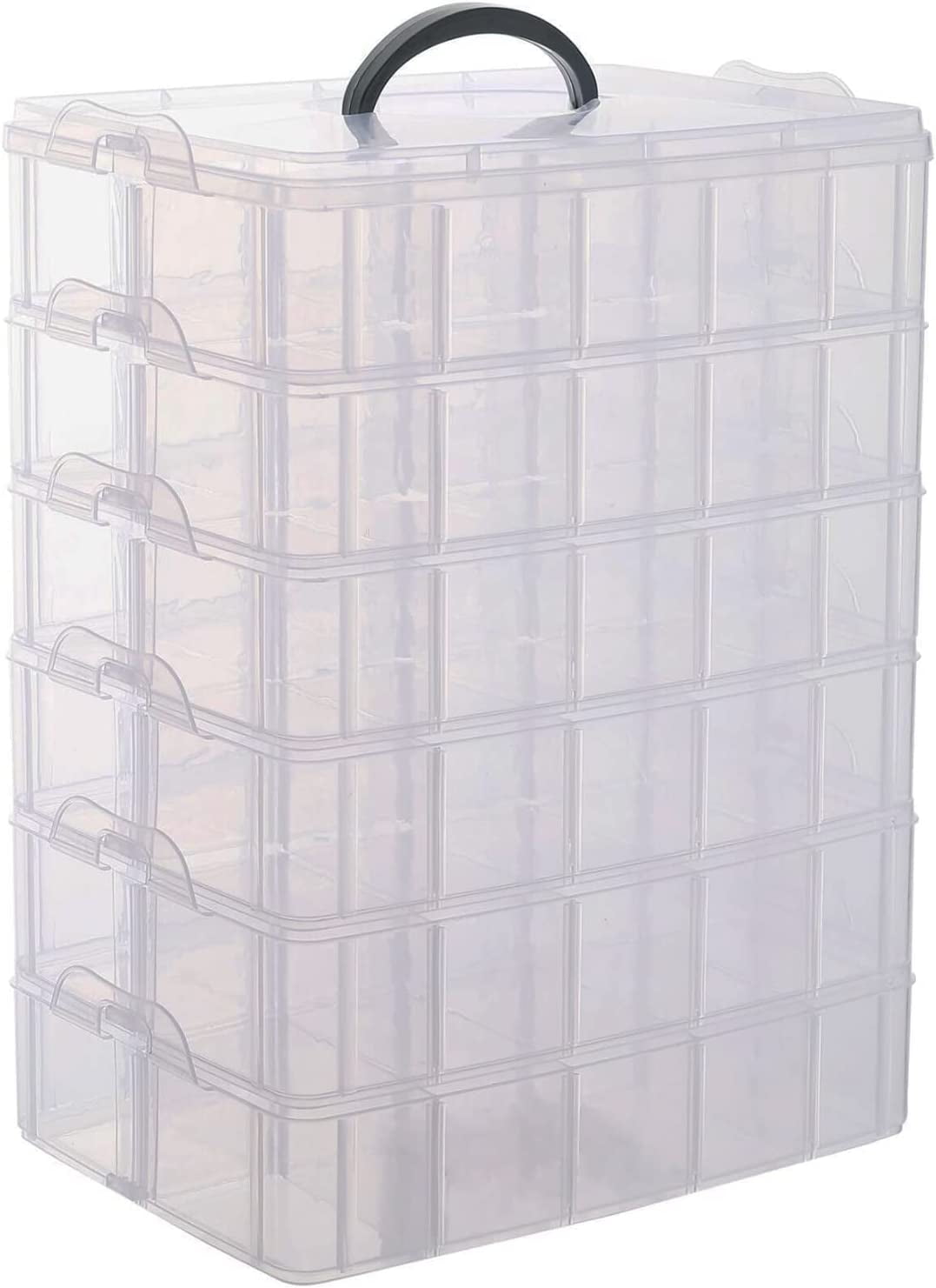 PIKADINGNIS 6Tier Stackable Craft Organizers and Storage Box with 60