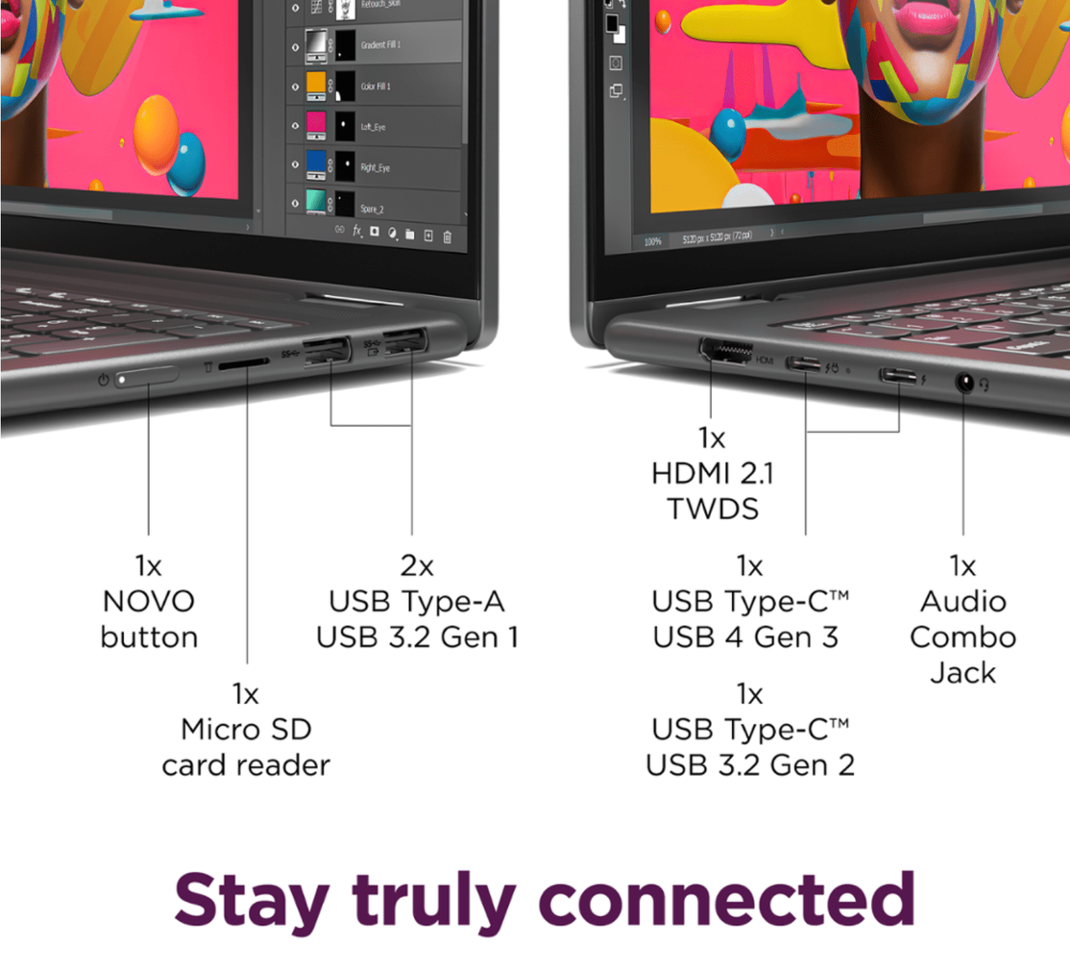 Lenovo Yoga 7i 2-in-1 Laptop, 16" 2K Touchscreen Display, Core Ultra 7 155U (Up to 4.80 GHz), 16GB RAM, 1TB PCIe SSD, Wi-Fi 6E, Backlit KB, FP Reader, TB 4, Webcam, Keypad, Win 11 Pro,W/stylus Pen
