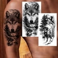 thumbnail image 3 of 12 piezas/set de pegatinas de tatuaje realistas de león, tigre y lobo, resistentes al agua, para el cuerpo, tatuajes temporales de animales para el brazo Qinhai, 3 of 4