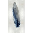 thumbnail image 2 of Bosco, Julia 18x32 Black Ornate Wood Framed with Double Matting Museum Art Print Titled - Blue Feather on Silver I, 2 of 4
