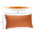 thumbnail image 5 of Aiking Home Woven Fine Faux Linen Throw Pillow Cover, size 12"x24", Orange, 5 of 7
