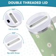 thumbnail image 5 of 40 oz Tumbler With Handle Stainless Steel Insulated Tumbler With Lid for Car Cup Holder Small White Daisy Pattern, 5 of 9