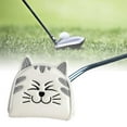 thumbnail image 1 of Cubiertas para cabezas de golf, equipo de cuero de PU, protector para tacos de golf, patrón de gato grueso, cubierta para cabeza de taco de putter Semicírculo Blanco DYNWAVEMX Fundas para cabezas de golf, 1 of 8