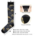 thumbnail image 3 of FORMRS Womens Knee High Socks Casual Long Thick Travel Daily Wear, 1 Pair, Gold Art Pattern, 3 of 6