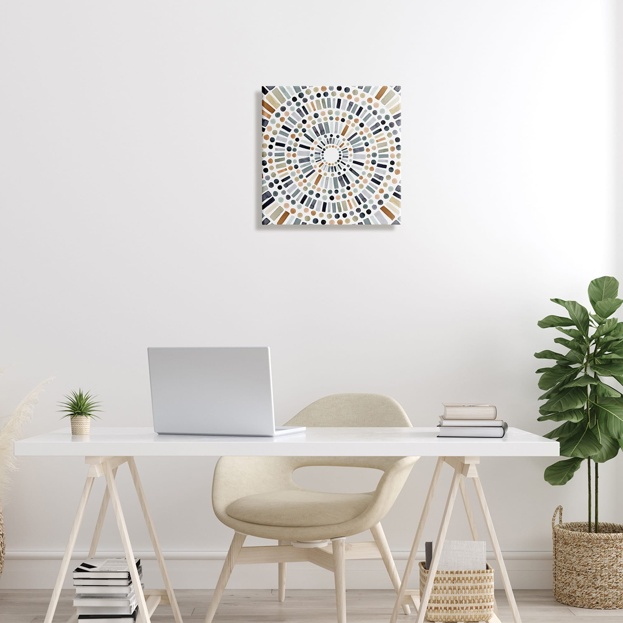 Stupell Industries Bold Rustic Abstract Mosaic Circle Pattern Illustration , 17 x 17, Design by Victoria Barnes
