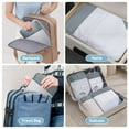 thumbnail image 2 of Compression Packing Cubes, 7 Set Travel Organizer Bags for Luggage with Shoe Bag, Expandable Storage for Suitcases Travel, Gray, 2 of 7