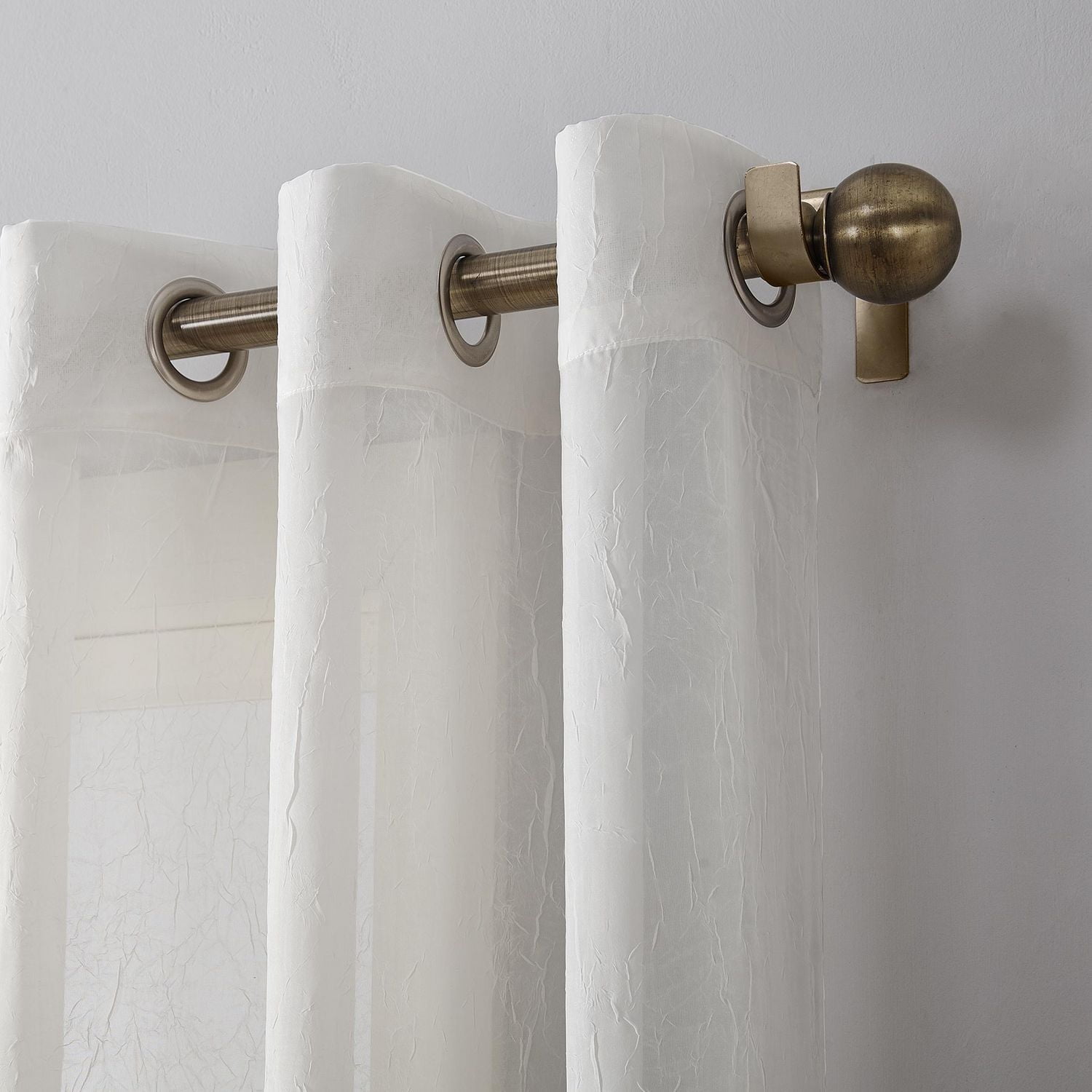 SUN TEXTILE BROYÉ GROMMET RIDEAU VOILE TRANSPARENT