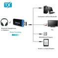 thumbnail image 2 of Bluetooth Transmitter 5.0 + EDR Audio Adapter For TV PC Headphones 3.5MM Jack AUX USB Stereo Music Wireless Adapter Plug & Play, 2 of 14