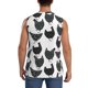 thumbnail image 4 of Fotbe Retro Rooster Men's Camiseta sin Mangas Estampada para Hombres, Playera Casual para Gimnasio, Entrenamiento, Playa-Small, 4 of 7