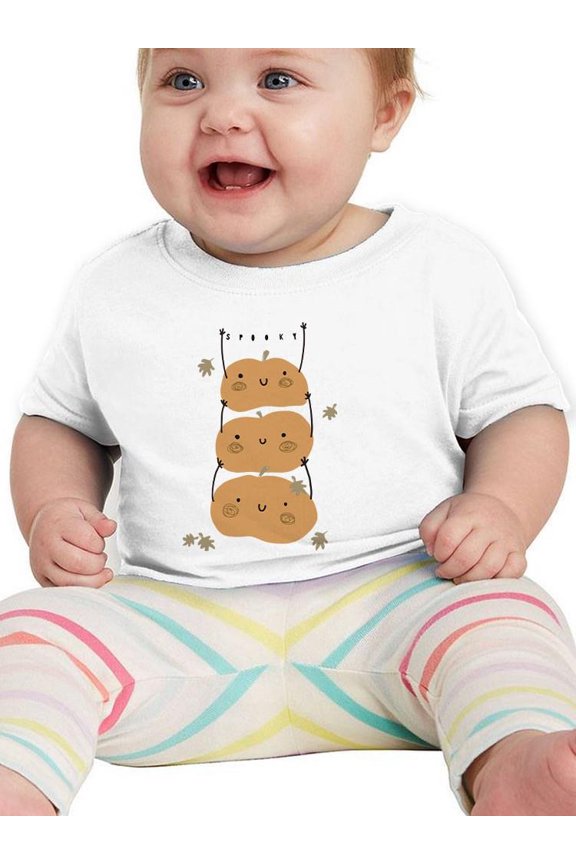 Funny Cute Pumpkin Stack T-Shirt Infant -Image by Shutterstock,  6 Months