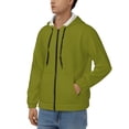 thumbnail image 3 of Uemuo Olive for Men's Fashion Full-zip Hoodies & Sweatshirts with Kangaroo Pocket, Zip-up Hooded Sweatshirt, Moisture Wicking & Breathable-Medium, 3 of 5