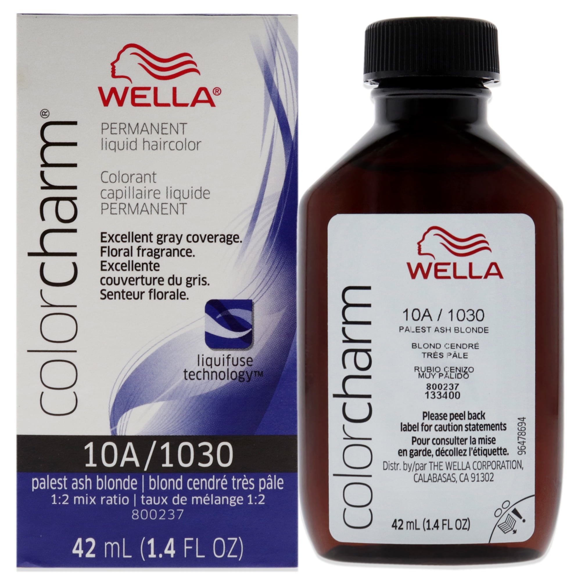 Wella Color Charm Permanent Liquid Haircolor 1030 10A Palest Ash