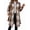 Brown, variant on Women'S Plaid Shacket Jacket Long Sleeve Button Up Flannel Shirt Casual Shaket Lapel Coats Gray XL