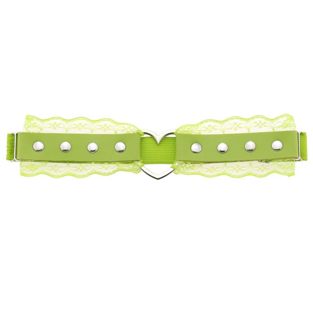 Personalidad y temperamento Sexy Hermoso Punk Encaje Cuero Muslo Anillo Forma de melocotón Forma de amor Elástico Suave Chica Liga Cinturón