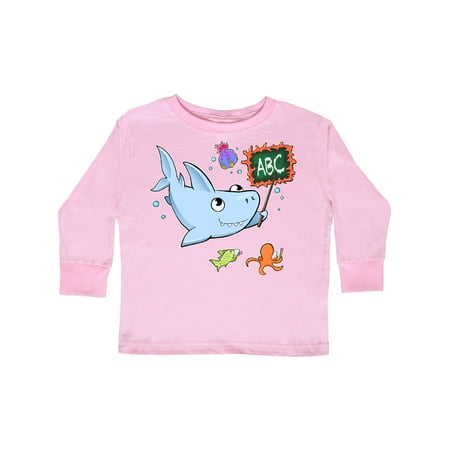 

Inktastic Teacher Shark with School of Fish Gift Toddler Boy or Toddler Girl Long Sleeve T-Shirt