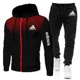 thumbnail image 4 of Nueva ropa deportiva cálida de lana de otoño e invierno de alta calidad para hombre, Sudadera con capucha, pantalones de chándal, traje de dos piezas, ropa deportiva estampada a la moda, 4 of 4