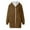 Coffee, variant on Lindreshi Winter Coats for Women Plus Size with Faux Fur Hood Womens Solid Oversized Zip Down Hooded Coat Cardigans Outwear with Pocket