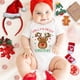 thumbnail image 1 of Peleles personalizados para bebé con nombre para la primera Navidad, mono personalizado para recién nacido, ropa de fiesta, monos para niño y niña, regalos para bebé, 1 of 5