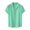 Mint Green, variant on HAiming Mens Short Sleeve Button down Shirts Plus Size Casual Lapel Collar 2025 Summer Beach Vacation Tops Blouse